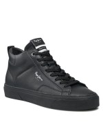 Мужские черные кожаные кеды Pepe Jeans YOGI ORIGINAL BOOT 42 EU